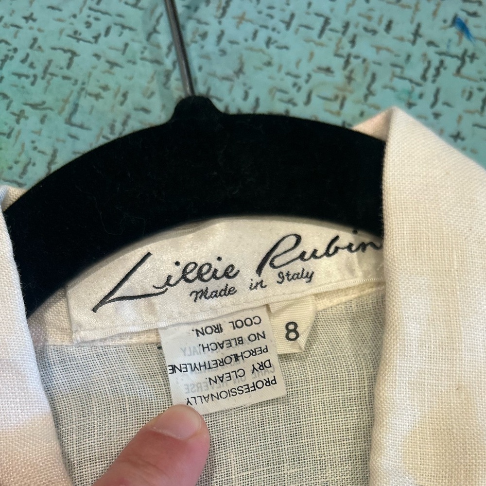 Italian Linen & Rhinestone Button Down - Picture 6 of 10